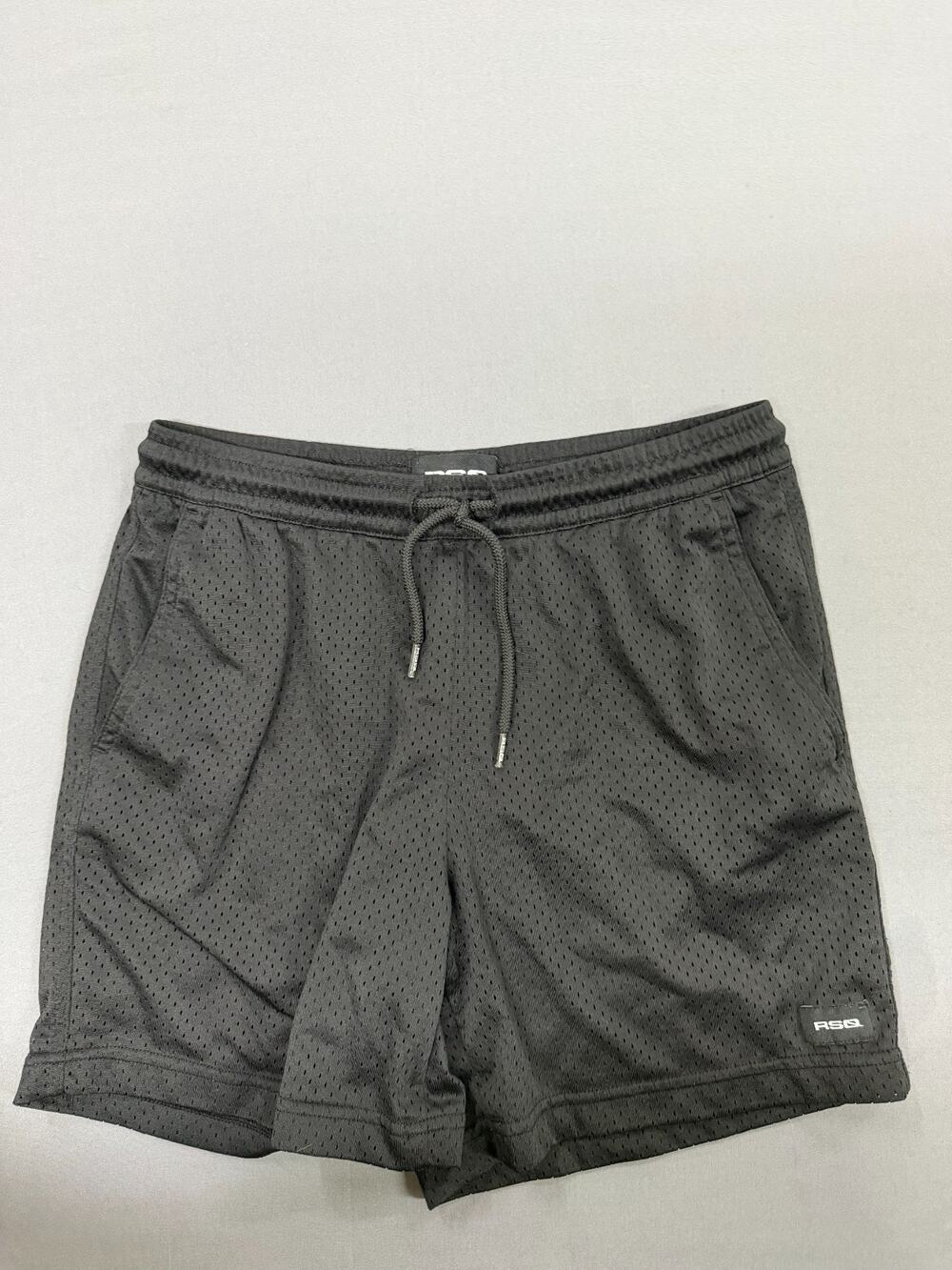 RSQ Men's Black Mesh Shorts Small S Athletic Gym Basketball Casual Drawstring